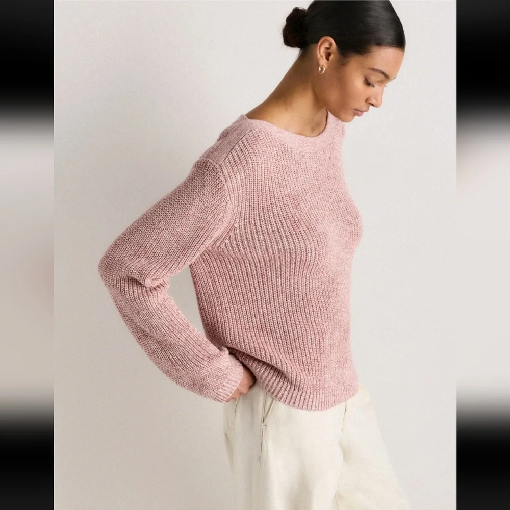 Quince Dusty Pink Rib Sweater - Picture 2 of 9